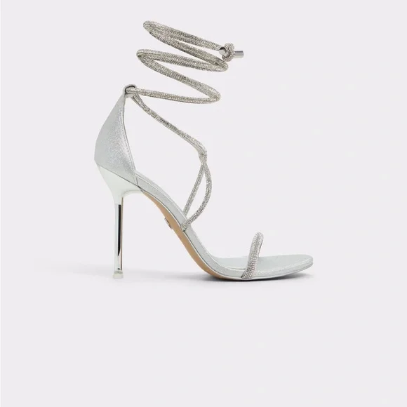 ALDO Silver Strappy Heels - Picture 3 of 15